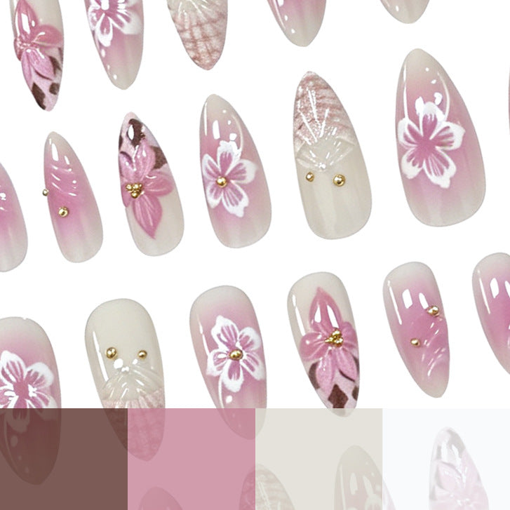 Artistic Floral Nail Enhancements Kalsten