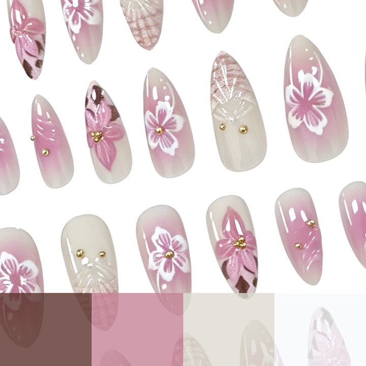 Artistic Floral Nail Enhancements Kalsten