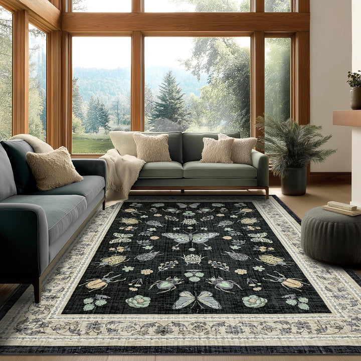 Decorative Floral Pattern Area Rug Kalsten