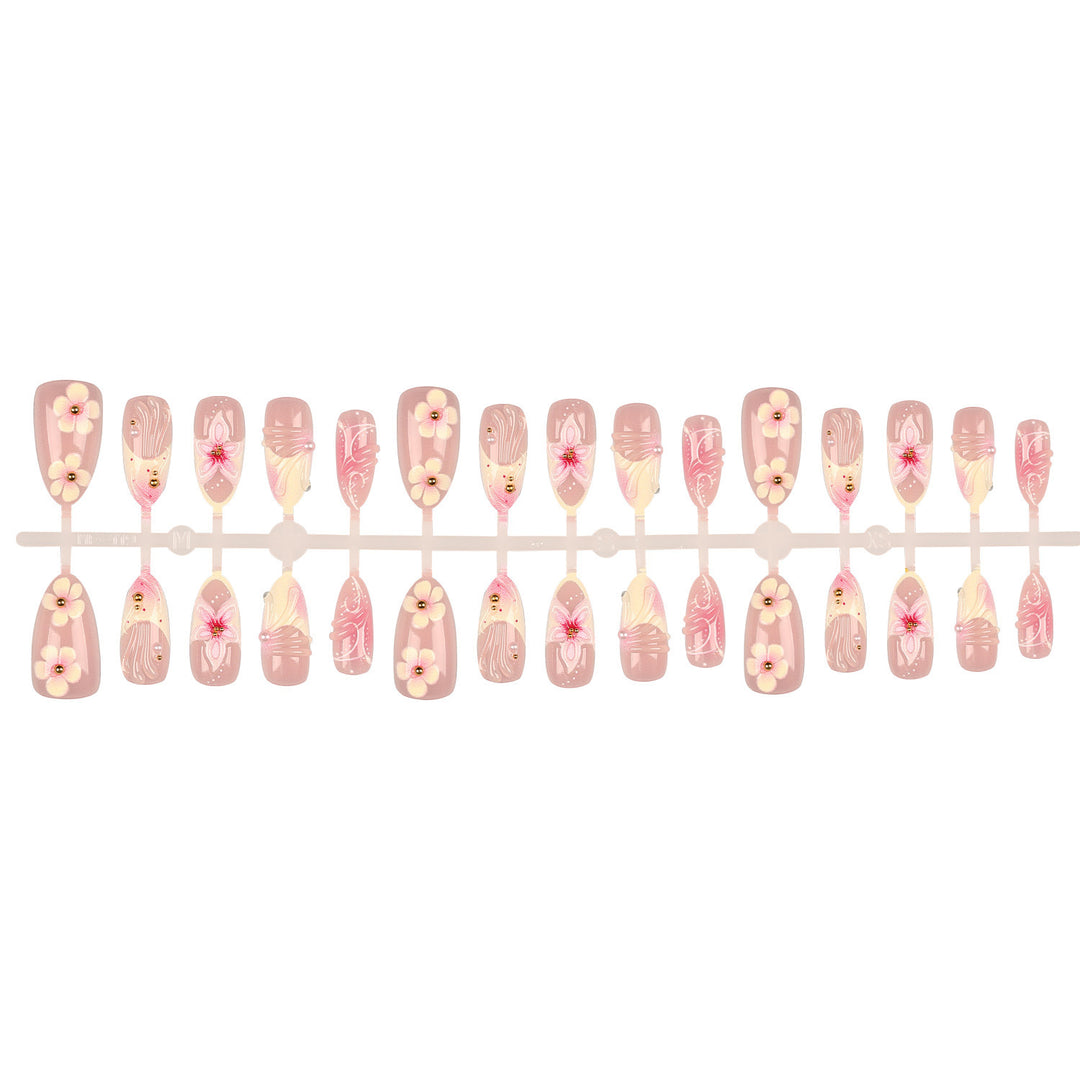 Decorative Floral Nail Tips