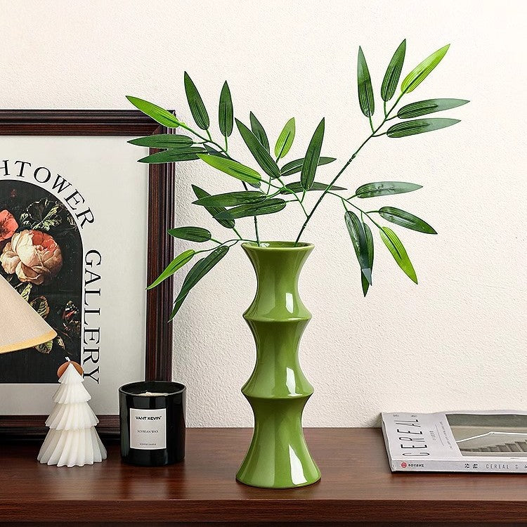 Contemporary Bamboo-Style Vase