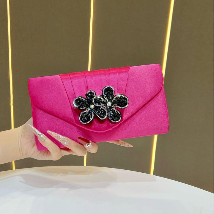 Elegant Floral Embellished Clutch