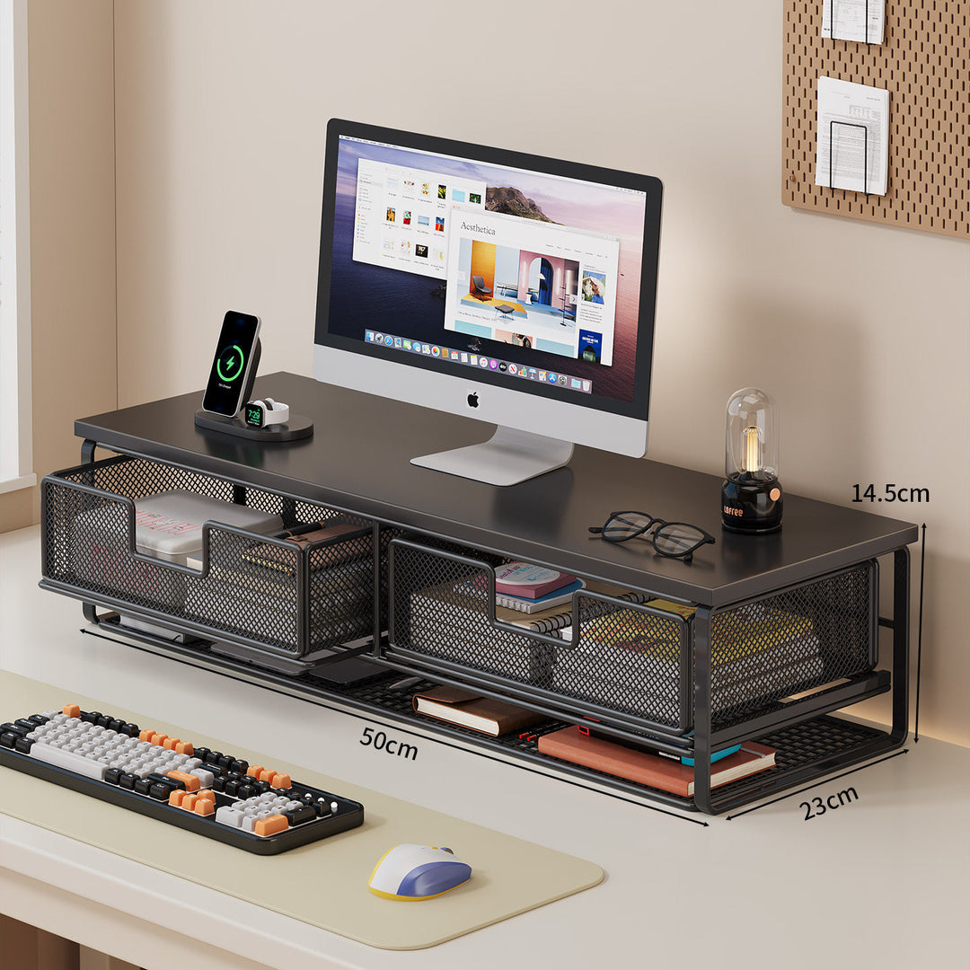 Multi-Functional Desk Organizer with Mesh Storage Bins Kalsten
