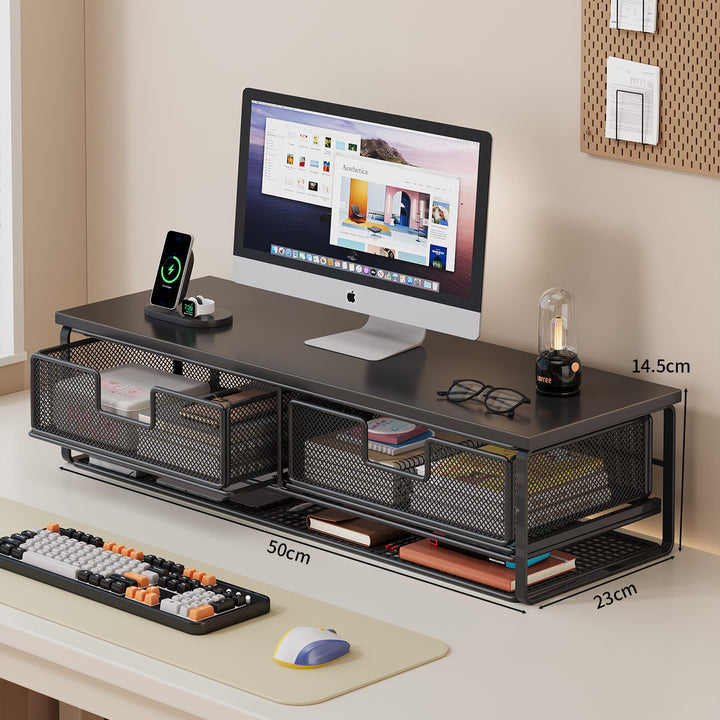 Multi-Functional Desk Organizer with Mesh Storage Bins Kalsten