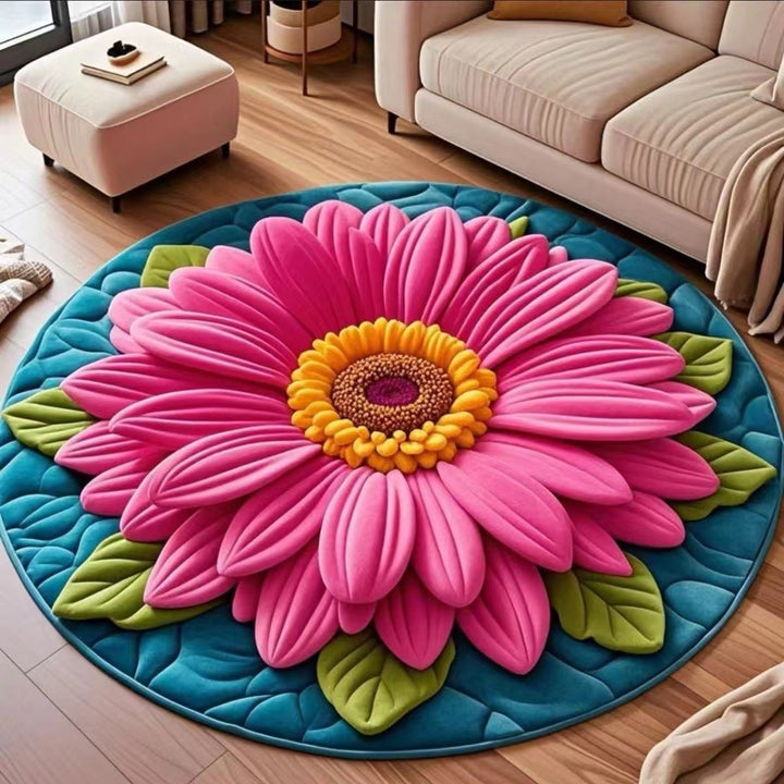 Floral Shaped Area Rug