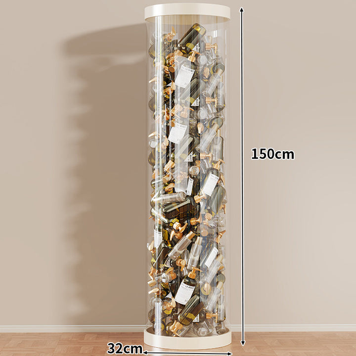 Tall Clear Acrylic Vertical Display Cylinder for Mini Perfume & Sample Bottle Collection