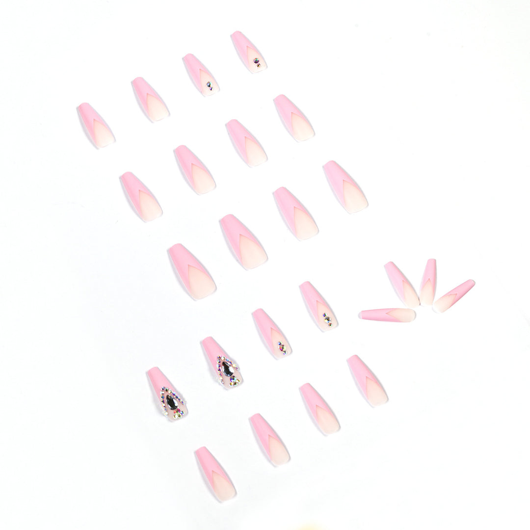 Artful glitter nail extensions with aqua accents Kalsten