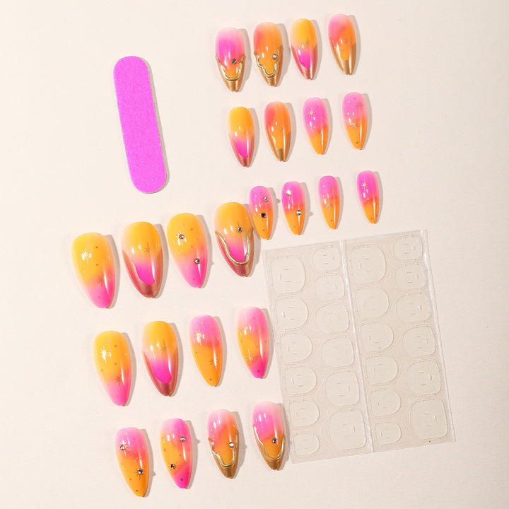 Elegant Ombre Press-On Nail Design Kalsten