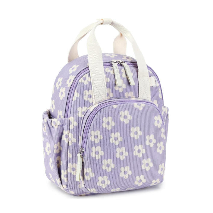 Floral Print Corduroy Backpack Kalsten