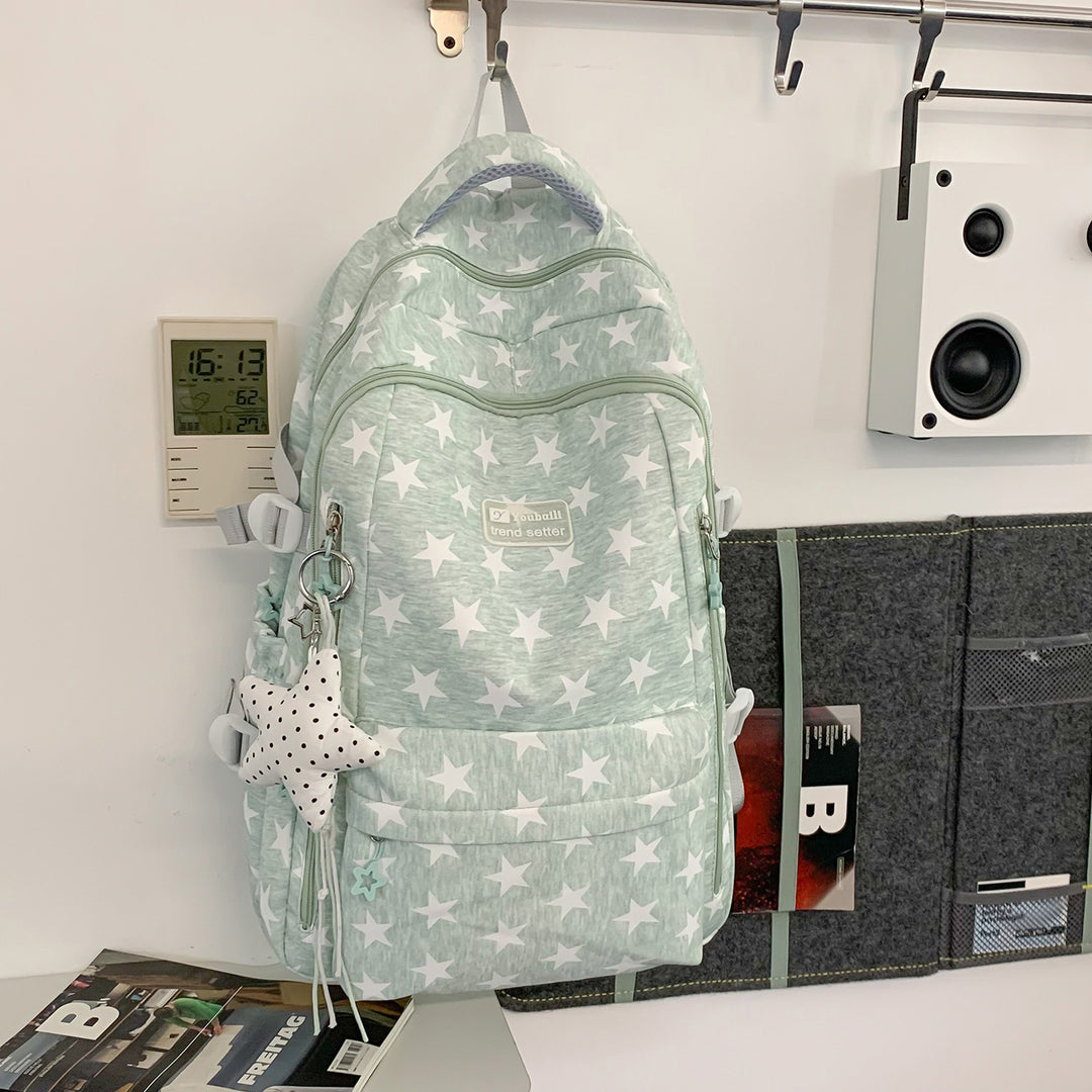 Trendy Star-Print School Backpack Kalsten