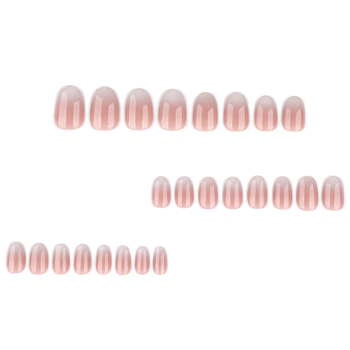 Luxurious nail extensions with elegant glitter ombre coating Kalsten