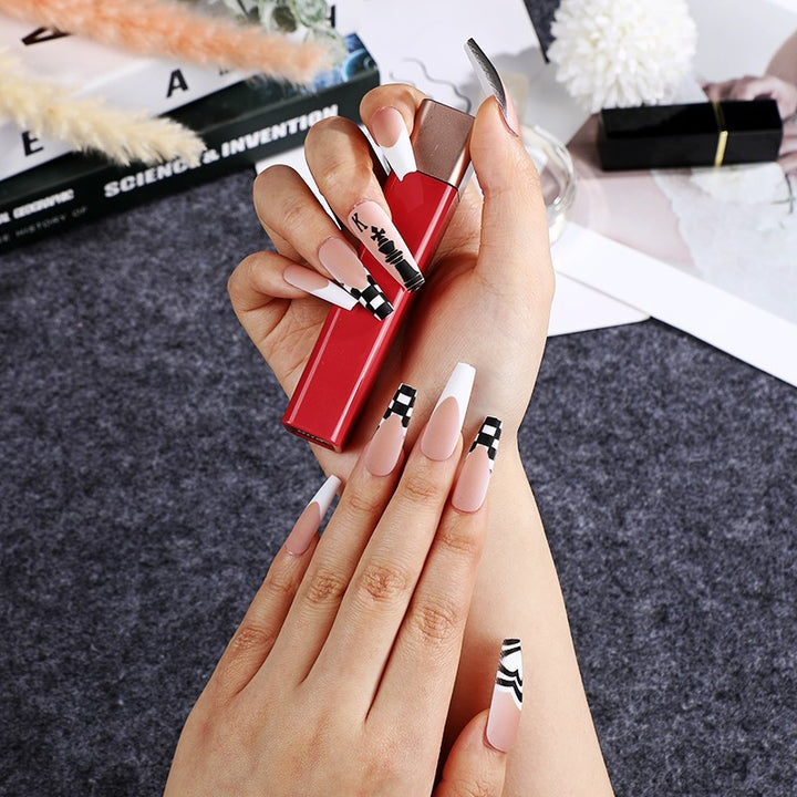 Art Nail Set with Creative Chess Designs Kalsten