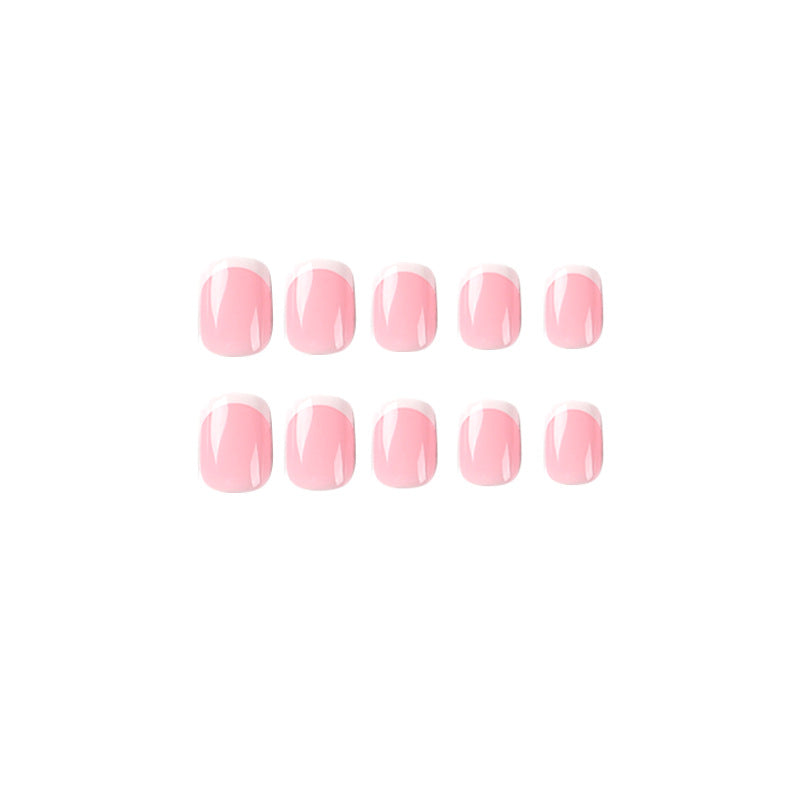 Artful nail extensions with classic French design Kalsten