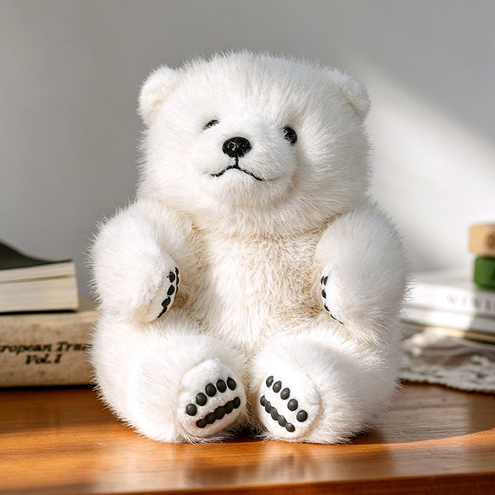 Sitting Plush Bear Cuddler with Ultra-Soft Faux Fur and Textured Paw Details Kalsten