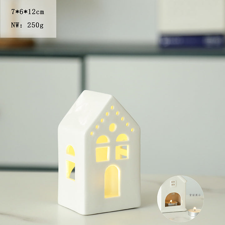 Ceramic House-Shaped Candle Holder Kalsten