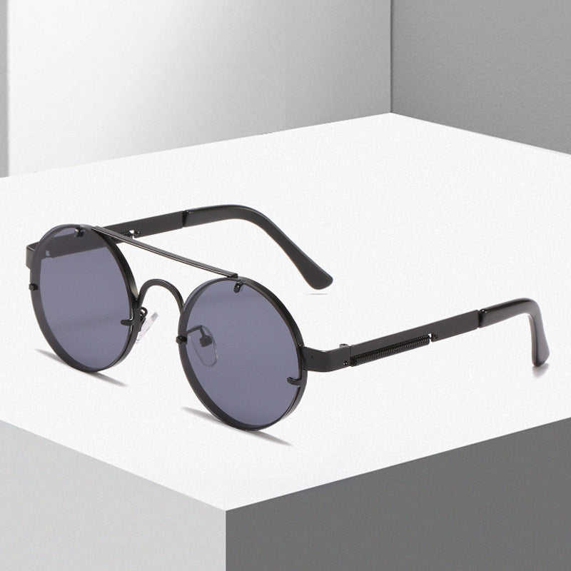 Women's round designer sunglasses with innovative metal frame and protective lenses Kalsten