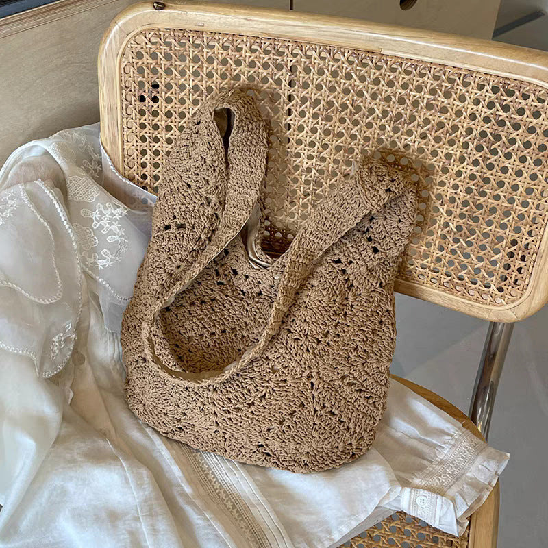 Natural and Hand-Knotted Casual Tote Bag Kalsten