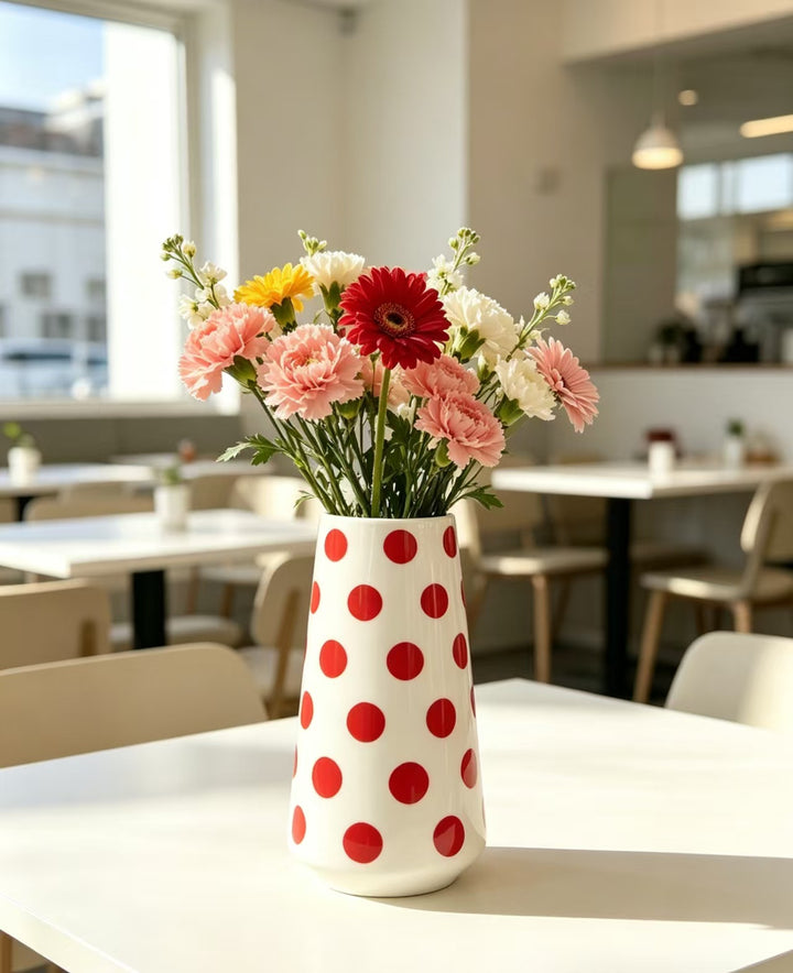 Modern Polka Dot Ceramic Vase Kalsten