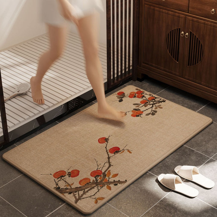 Oval-shaped Decorative Bath Mat Kalsten