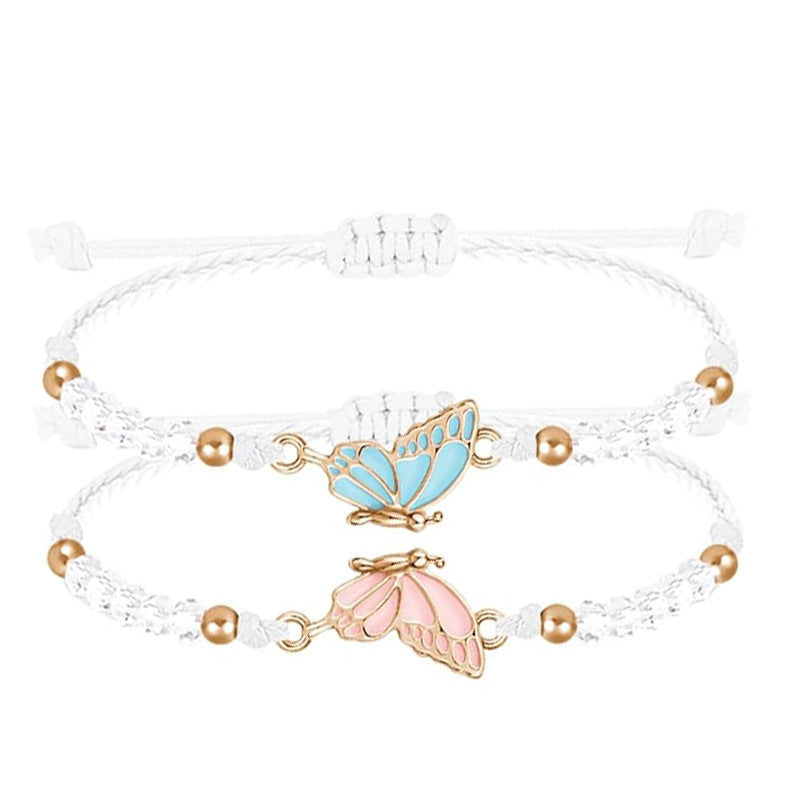 Butterfly Charm Necklace and Bracelet Set Kalsten