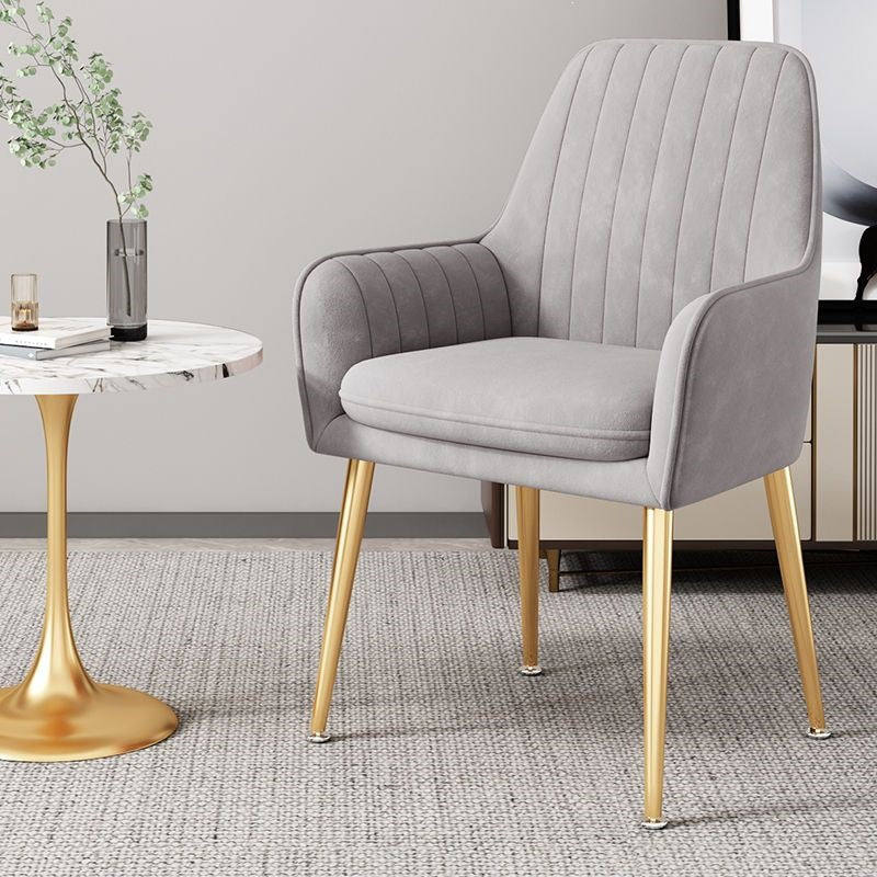Modern Accent Chair with Gold Legs Kalsten