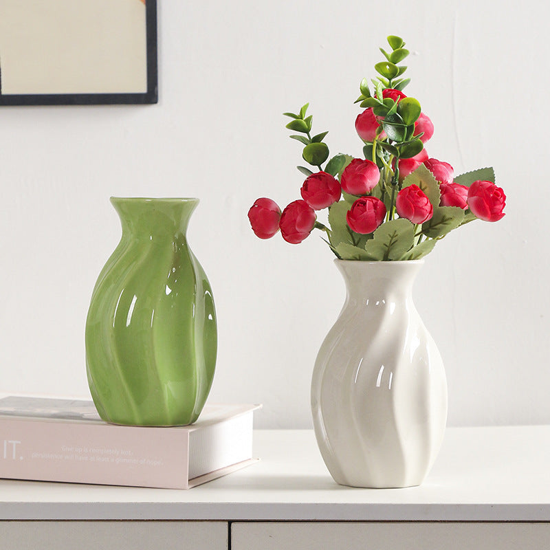 Artistic Swirling Ceramic Flower Vase Kalsten