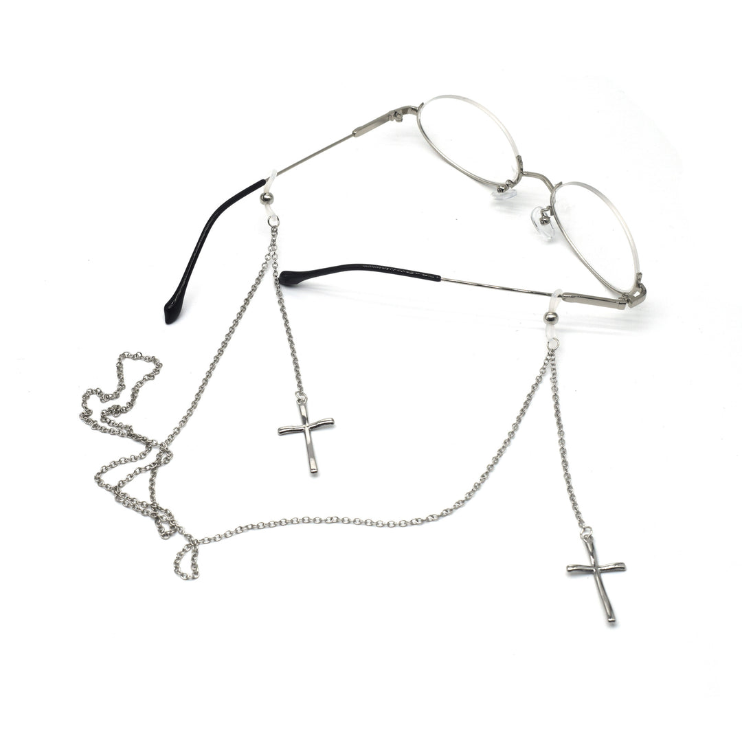 Elegant Cross-Design Chain Eyewear Holder Kalsten