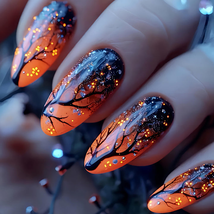 Artistic Autumn Grove Nail Art Kalsten