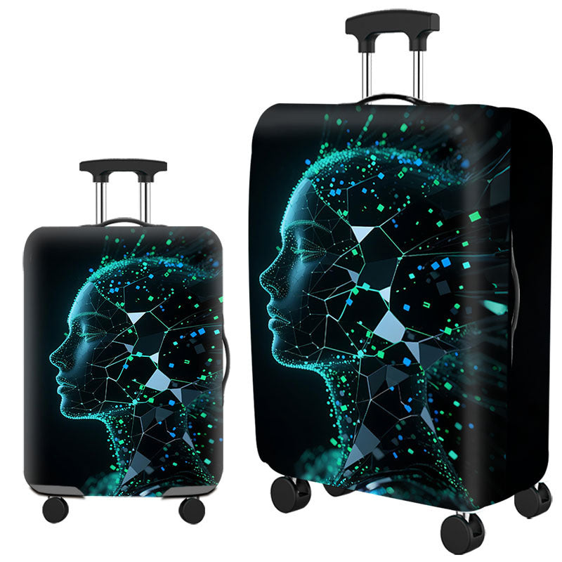 Tropical Leaf Print Hard Shell Luggage Kalsten