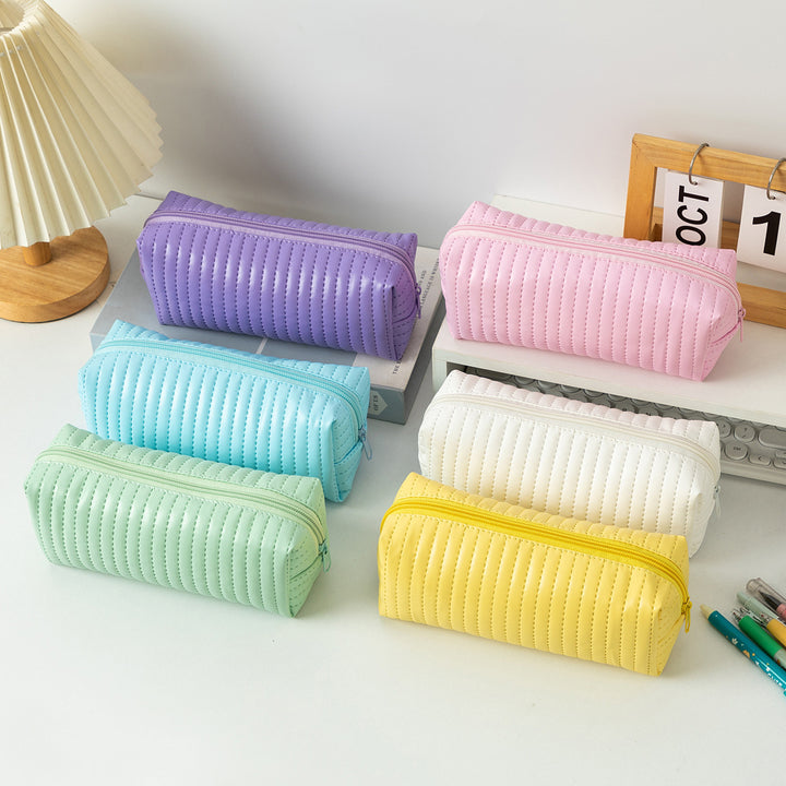 Textured Zippered Pencil Case Kalsten