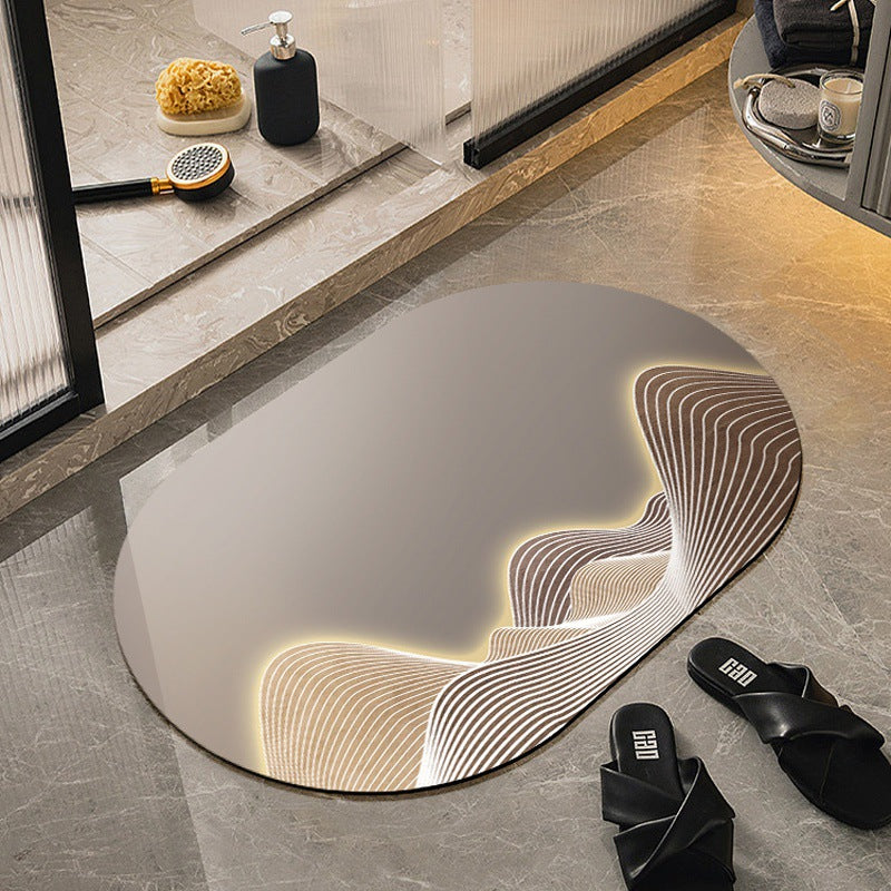 Artistic Glow-In-the-Dark Bath Mat