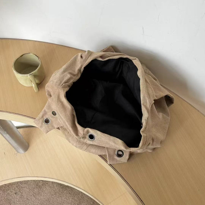 Slouchy Canvas Shoulder Bag