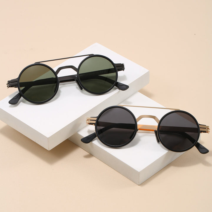 Ladies fashionable round sunglasses with minimalist design Kalsten