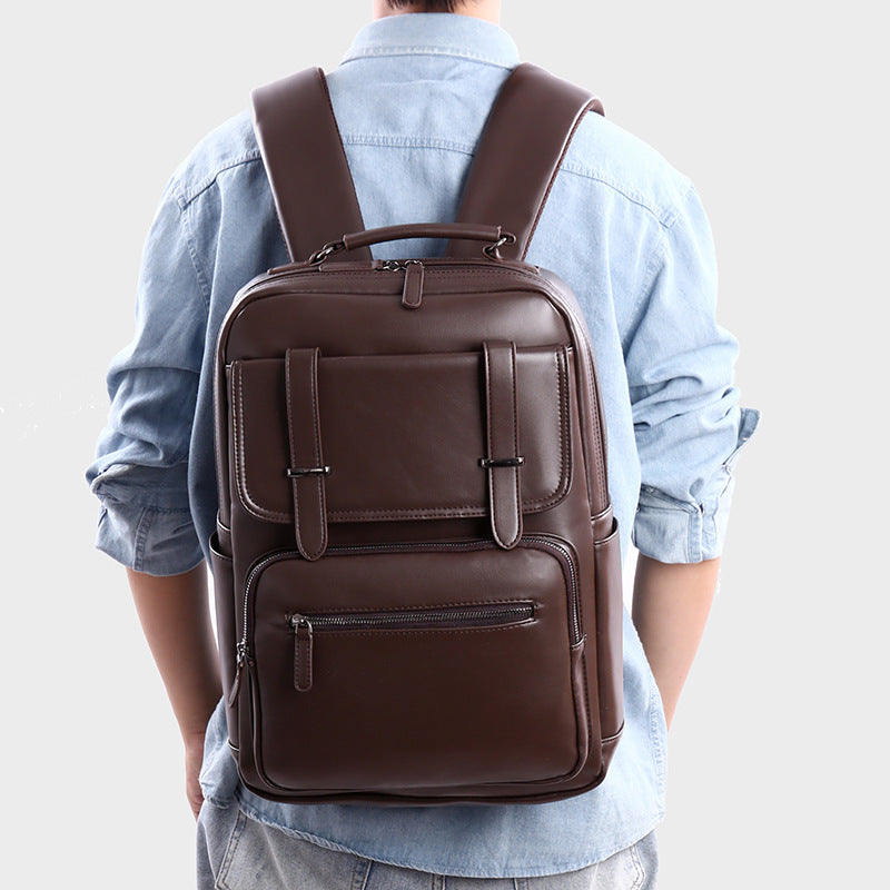Leather Laptop Backpack Kalsten