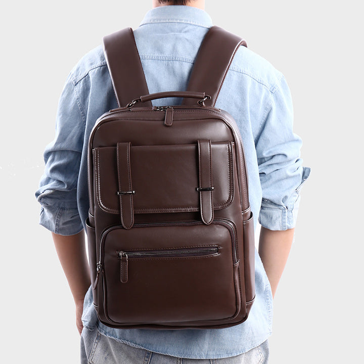 Leather Laptop Backpack Kalsten