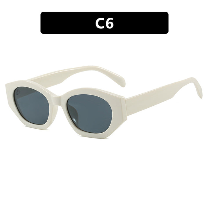 Women's geometric sunglasses with trendy, transparent frame Kalsten