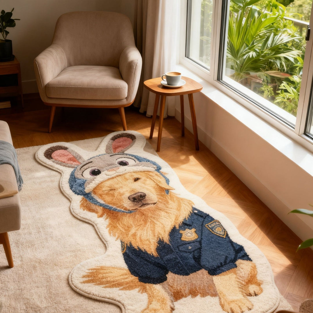 Dog-Themed Decorative Floor Mat