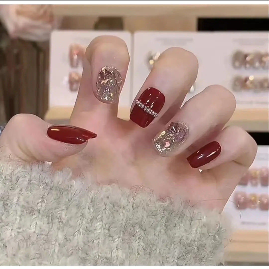 Elegant Decorative Press-On Nail Set Kalsten 1787295993