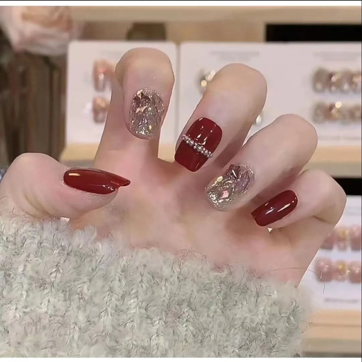 Elegant Decorative Press-On Nail Set Kalsten 1787295993