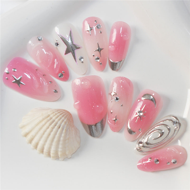 Decorative Star and Swirl Nail Art Kalsten