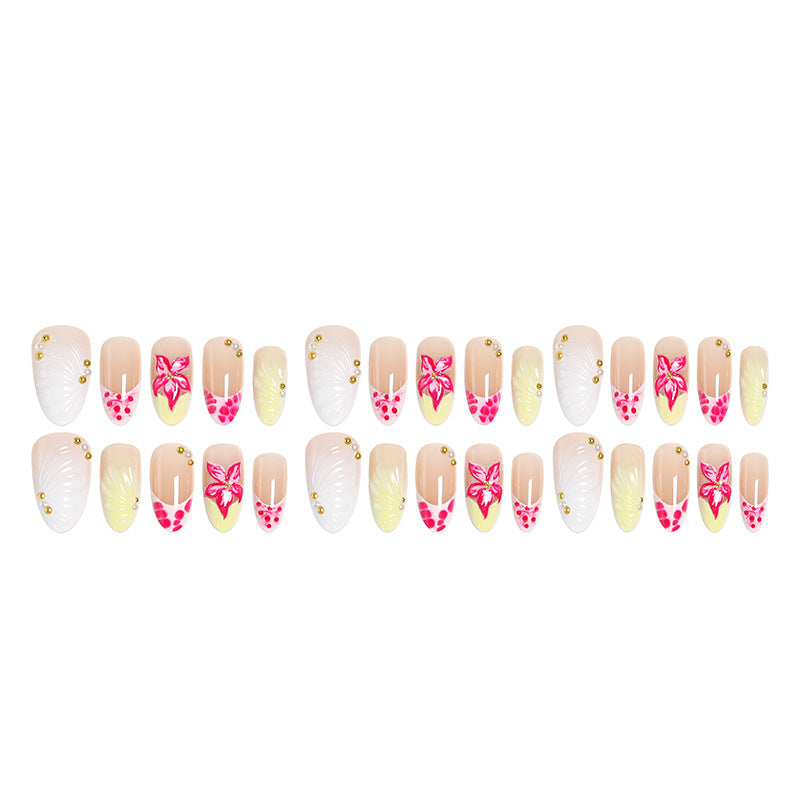Nail art set with fine flower details Kalsten
