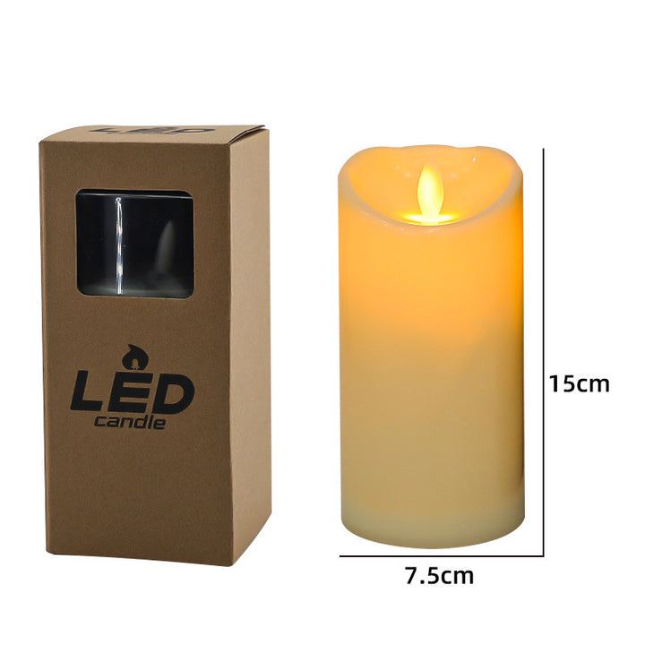 Realistic Flameless Led Wax Pillar Candle