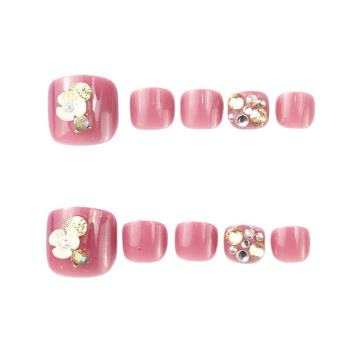 Premium Floral Press-On Toenails Kalsten
