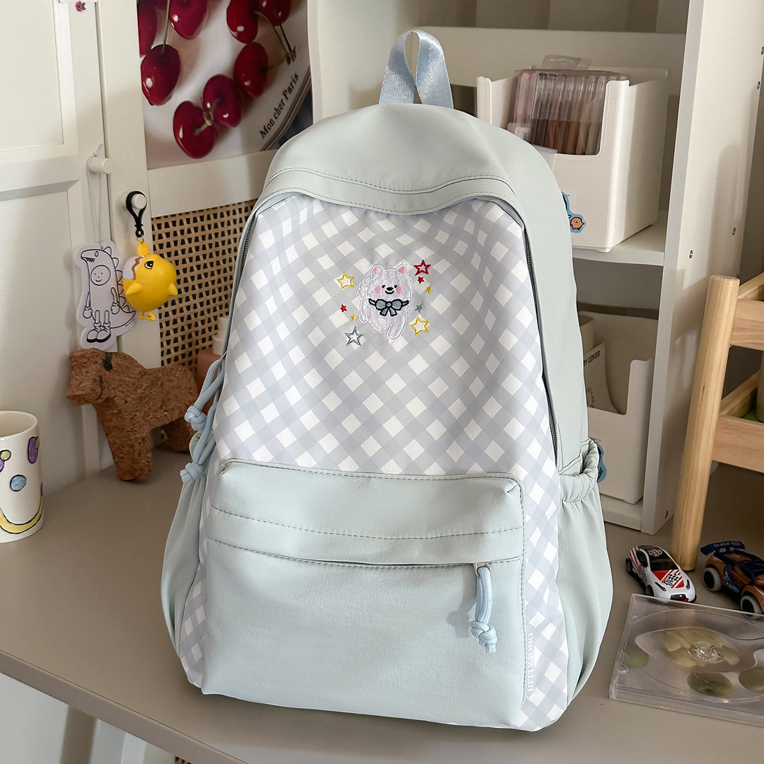 Cute Decorative Checked Pattern Backpack Kalsten