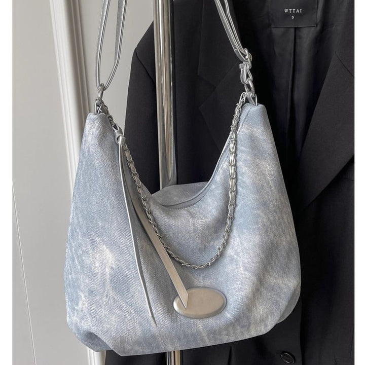 Elegant Denim Hobo Bag Kalsten