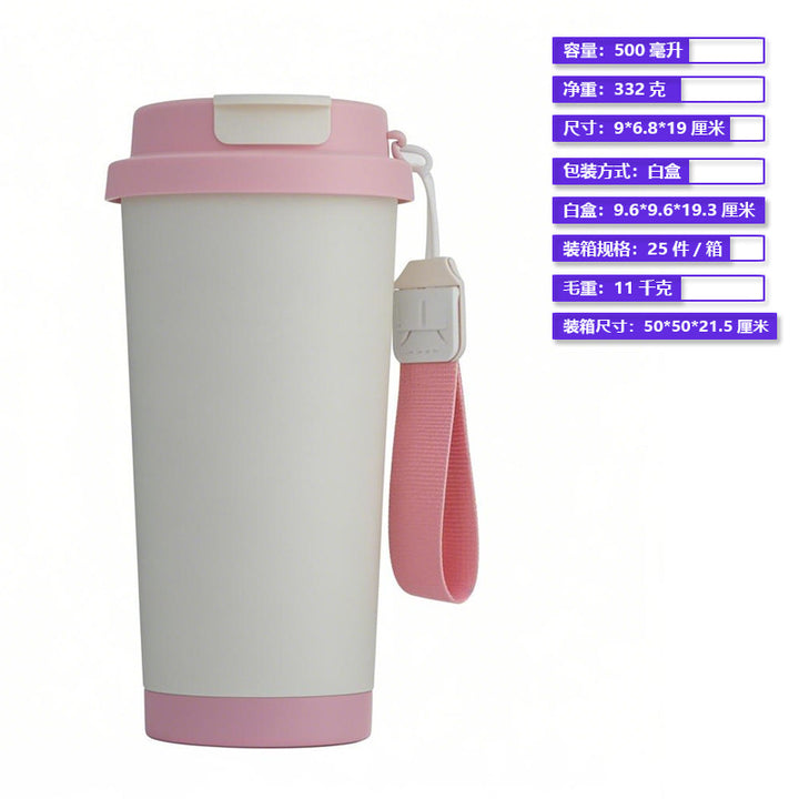 Women Insulated To-Go Cup with Carry Strap and Leak-Proof Lid Kalsten