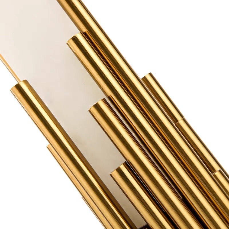 Modern Decorative Table Lamp with Sculptural Brass Design