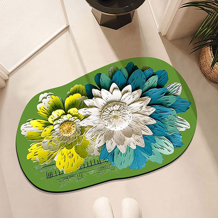 Floral Design Area Mat