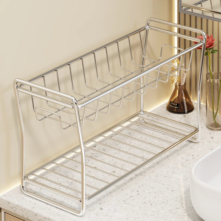 Square Metal Wire Vanity Organizer with Elevated Legs