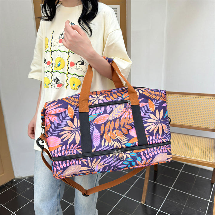 Floral Patterned Travel Duffel
